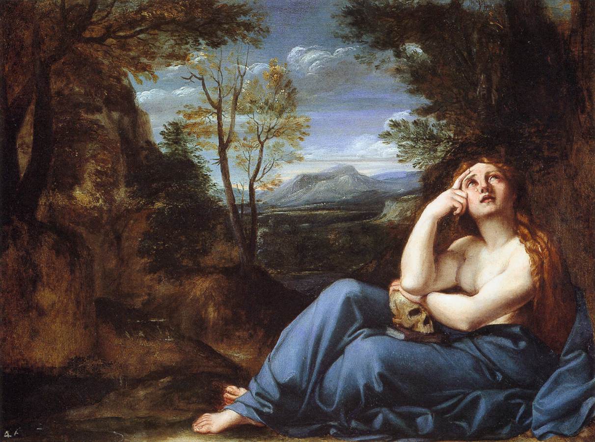 Carracci,_Annibale_–_The_Penitent_Magdalen_in_a_Landscape_-_c._1598